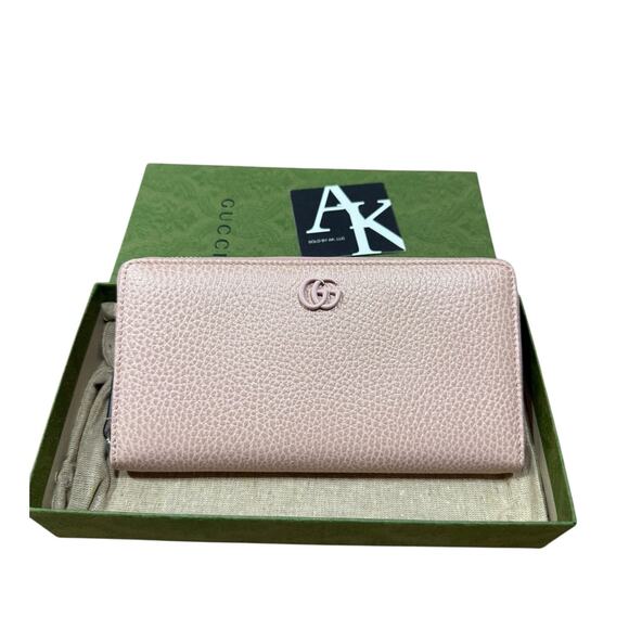 Gucci GG Marmont Pink Leather Continental Long Wallet - Picture 2 of 11